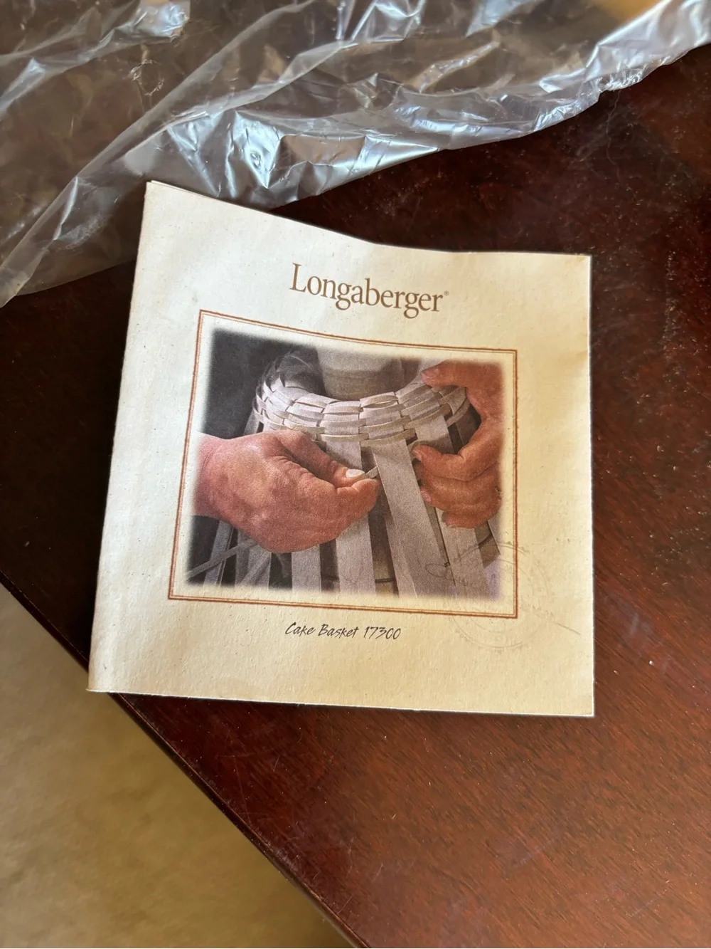 Longaberger Natural Wood Woven Basket with Double Handles